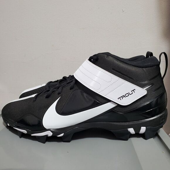 Nike Mens Sz 15 Force Trout 7 Keystone Black White Baseball Cleats CT0831-005 - Picture 1 of 13